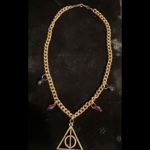 Antique Goldtone Harry Potter inspired Necklace Gryffindor